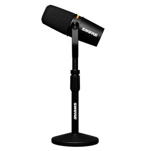 Micrófono para podcast con soporte SHURE MV7+-K-BNDL