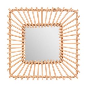 Espejo Cuadrado Ratán 40x40cm Atmosphera