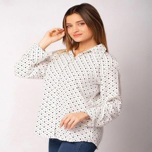 Blusa Kansu - Nébula - Blanco