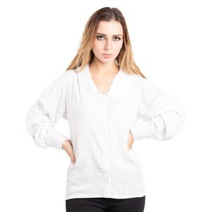 Blusa Lu - Nébula - Blanco