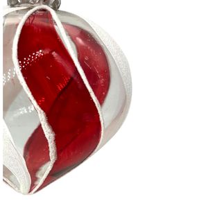 Bola Blanca Y Roja Transparente 10 Cm