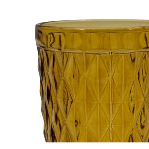 Set X4 Vaso Vidrio Ambar