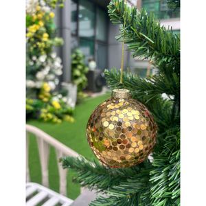 Bola Puntos Dorada 9 Cm