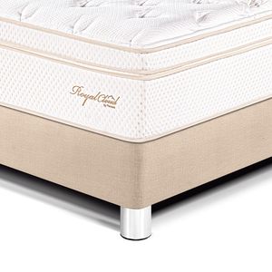 Dormitorio Royal Cloud Queen + Cabecera Blocks Champagne