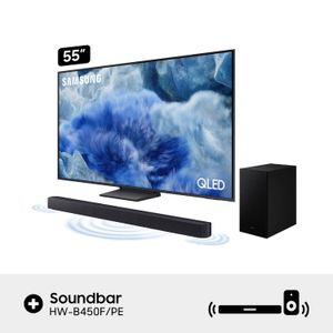 Televisor Samsung 55" QN55Q8FAAGXPE QLED 4K Vision AI + Soundbar HW-B450F/PE