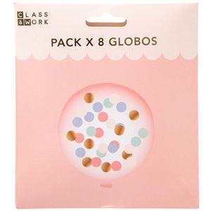 Pack de Globos decorados tonos pastel CLASS&WORK 6un