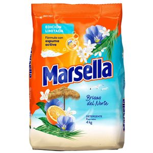 Detergente en Polvo MARSELLA Brisas del Norte Bolsa 4Kg