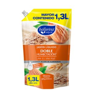 Jabón Líquido Avena BALLERINA Doypack 1.3L