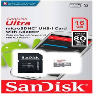 Memoria Flash microSDHC SanDisk Ultra A1 Class10 -16GB