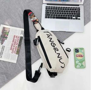 Mochila Urbana Cruzada de Pecho de Hombre y Mujer Bolsa de Hombro - Blanco