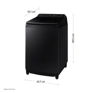 Lavadora 21KG AI Wash EcoBubble Negra Samsung WA80F21B9BPE