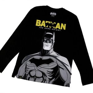 POLO MANGA LARGA BATMAN NEGRO NIÑO