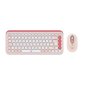 TECLADO LOGITECH MOUSE POP ICON BLUETOOTH WIRELESS SP COPILOT ROSADO