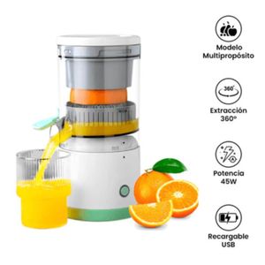 Exprimidor Eléctrico Recargable de Naranja y Frutas