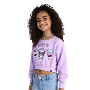 POLERA MODA KUROMI LILA NIÑA