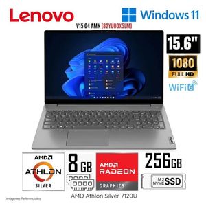 Laptop Lenovo V15 G4 AMN AMD Athlon 7120U 8GB RAM 256GB SSD 156 FHD Grey - 82YU00X5LM