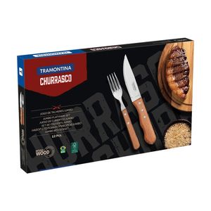 JUEGO DE CUBIERTOS TRAMONTINA PARA ASADO PARRILLA 12 PZAS DYNAMIC 22399/063