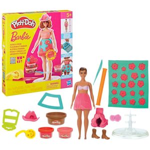 Set De Masas Y Plastilinas Play Doh Barbie Rosas Y Cerquillos