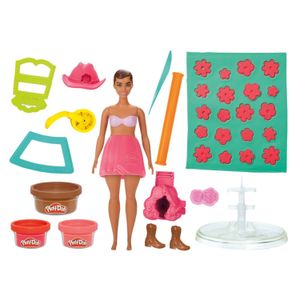Set De Masas Y Plastilinas Play Doh Barbie Rosas Y Cerquillos