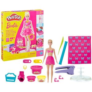 Set De Masas Y Plastilinas Play Doh Barbie Volantes Y Lazos