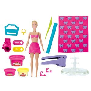 Set De Masas Y Plastilinas Play Doh Barbie Volantes Y Lazos