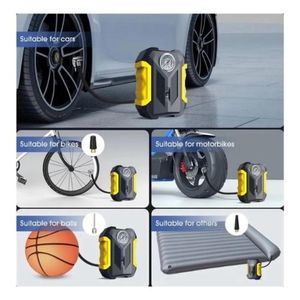 Inflador de neumáticos portátil Carsun 12V y luz LED 150psi