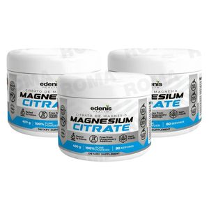 PACK 3 CITRATO DE MAGNESIO 400G EN POLVO EDENIS HEALTH