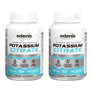 PACK 2 CITRATO DE POTASIO 120 CÁPSULAS EDENIS HEALTH