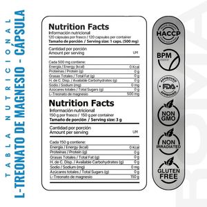 PACK 3 L-TREONATO DE MAGNESIO 150G EN POLVO EDENIS HEALTH