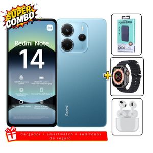 Xiaomi Redmi Note 14 256GB Azul - Cargador 10000mah - Reloj - Audifonos