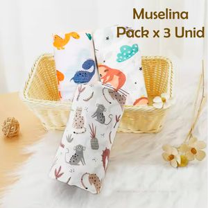 Manta Muselina para Bebé Pack x 3 Unidades SMT41