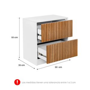 Juego de Dormitorio Forli Capella 2 Plazas Marrón + Velador Roma