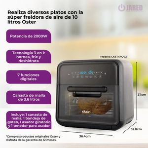 Freidora de aire Oster de 10 Lts CKSTAFOV3