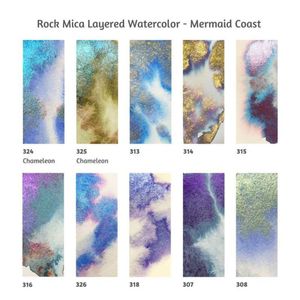 SUPERVISION rock - mica layered Acuarelas en tubo 8ml - Set MERMAID COAST x10