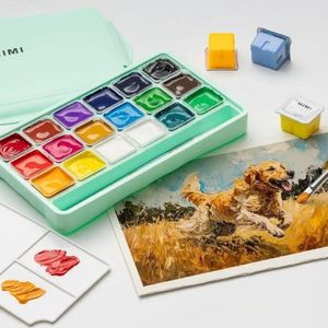 Miya Himi Gouache JellyCup Nueva Visión 18 colores+3pinceles