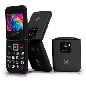 Logic Z3l 4g Celular Plegable Botones Grandes Sos Dual Sim Negro