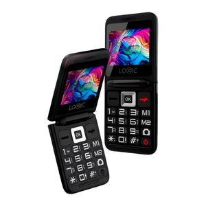 Logic Z3l 4g Celular Plegable Botones Grandes Sos Dual Sim Negro