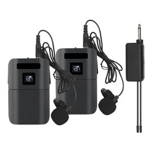 Micrófono Inalámbrico Doble VHF con Pantalla LED Diadema y Solapa XY-E8