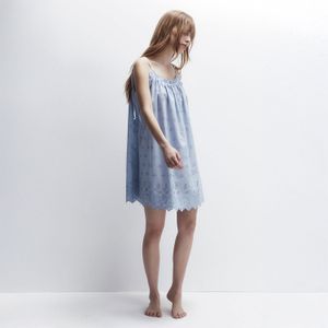 Camison Mujer Sfera Troquelado Celeste