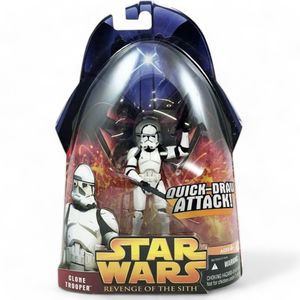 STAR WARS: REVENGE OF THE SITH E TROOPER (QUICK DRAW ATTACK) 3 3/4'