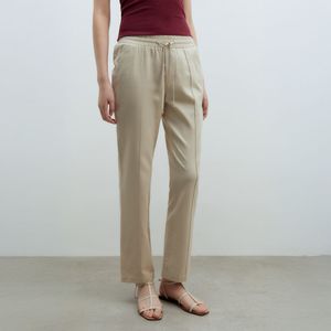 Pantalón Mujer Sfera Satén Ba Cinturón Plomo