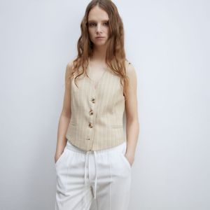 Pantalón Mujer Sfera Satén Ba Cinturón Mx Blanco