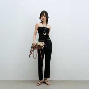 Pantalón Mujer Sfera Satén Ba Cinturón Mx Negro