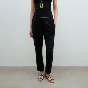 Pantalón Mujer Sfera Satén Ba Cinturón Mx Negro