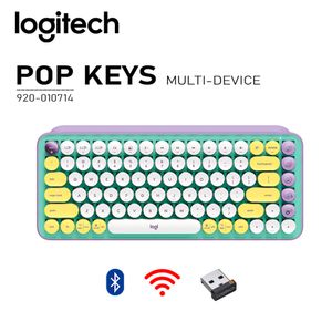 TECLADO GAMER LOGI POP KEYS LILA Y VERDE