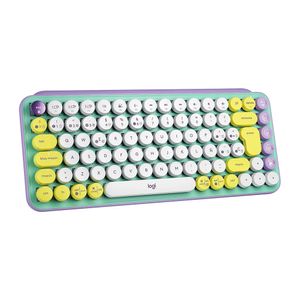 TECLADO GAMER LOGI POP KEYS LILA Y VERDE
