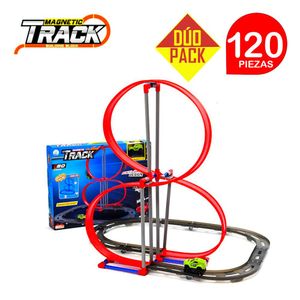 Pista De Carrera MAGNETIC TRACK Magnética Antigravedad 60 Piezas Dúo Pack 120 Piezas