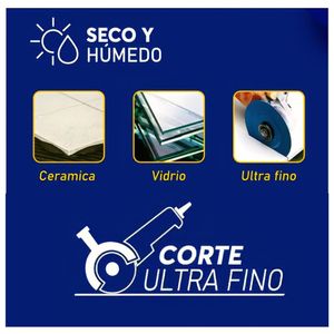Disco Ultra fino para Cortar Vidrio, Mayólica 4 1/2" Eurotools ALF-447