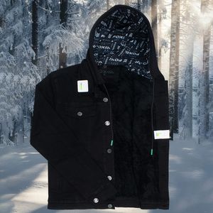 Casaca Panther Black Peluche Negro + Capucha