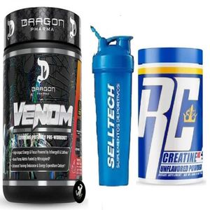 Dragon Pharma Venom Pre Entreno 40servs Pote y RC300 G Polvo oferta